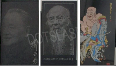 Granite figure laser marking items Granite figure laser marking items