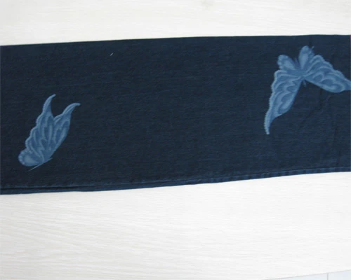 Laser marking on jeans pattern Laser marking on jeans pattern